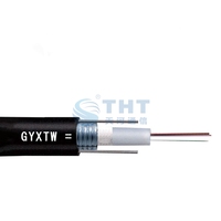 Câble à fibre optique GYXTW blindé extérieur monomode G652D 2-24 fibres, léger et de petit diamètre pour utilisation aérienne/en conduit