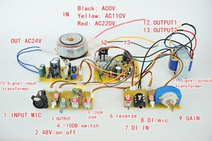 Amplificatore per microfono 1073mp, circuito amplificatore <span class=keywords><strong>professionale</strong></span>, parti fai-da-te, set completo di trasformatori di ingresso e uscita - Product Image 2