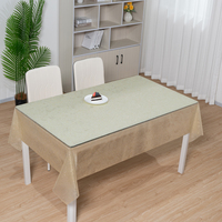 Nappe en PVC transparente avec paillettes dorées RNPT, imperméable, taille personnalisée pour la salle à manger, les restaurants et les banquets