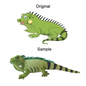 Özel toptan oyuncak vahşi hayvanlar yumuşak dolması peluş oyuncak iguana