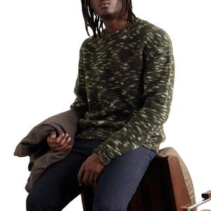 เสื้อถักนิตติ้งแขนยาวแบบสวมหัวคอกลมผ้าแจ็คการ์ดสำหรับผู้ชายสำหรับฤดูหนาวงานตามสั่ง - Product Image 1