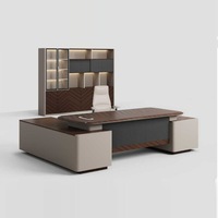 Ensemble de mobilier de bureau de direction classique et moderne, de luxe, ergonomique, convertible, modulaire, extensible, en forme de L