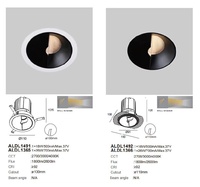 Downlight encastré commercial intégré 25W DC24V 24VDC LED à double cardan profond, 6 pouces, certifié AU pour l'Australie, fabriqué en Chine
