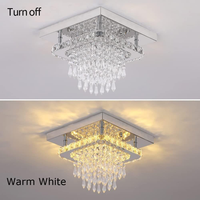 Lustre carré en cristal miniature moderne de luxe pour la maison, le salon, la chambre à coucher, la salle à manger, le restaurant, l'hôtel