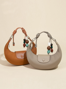 OEM ODM Vintage Half Moon Hobo Shoulder <b>Handbag</b> Stylish Casual Dumpling Crossbody Bag Fashion Nylon Adjustable Strap Lightweight - Product Image 4