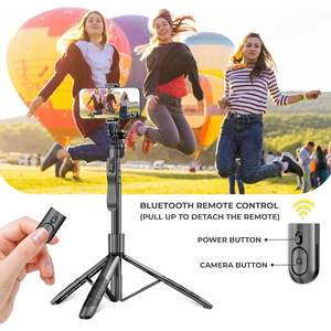 Perche à selfie Ezgo 62 pouces en alliage avec trépied et lumière LED 3W pour l'enregistrement et la photographie, support universel pour téléphone - Product Image 3