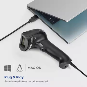 Escáner de código de barras láser con cable USB de mano NETUM 1D, buen precio, fuente de luz de escritorio, producto de Stock Industrial - Product Image 4