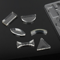 Kit optique transparent en acrylique Yulin YL3-01036 pour l'étude de la physique des élèves du collège, équipement de laboratoire, prisme concave et convexe, lentille
