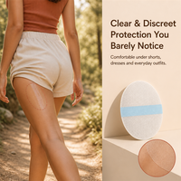 Patchs réutilisables anti-frottement pour cuisses en film PU et gel de silicone, transparents, imperméables et respirants pour femmes, usage quotidien