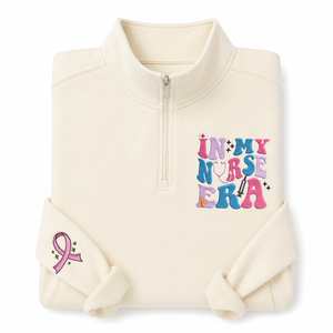 Sudadera de mujer con cremallera de un cuarto, bordada, ecológica, forrada, regalo para enfermeras de turno nocturno, camiseta My Era, temporada invierno/otoño/primavera - Product Image 4