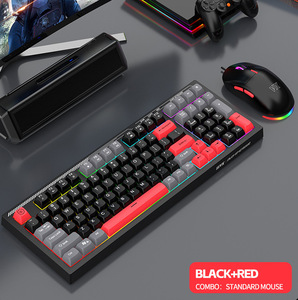 Teclado Luminoso para Juegos, Ratón RGB con Cable, Personalización de Juegos, Bloqueo de 3 Colores, Juego de Teclado y Ratón para Juegos - Product Image 5