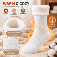 Chaussettes de Noël Vintage Personnalisées pour Femmes et Hommes, Chaussettes en Coton Jacquard Rétro avec Motif Père Noël, Chaussettes Chaudes d'Hiver, Chaussettes Décontractées Originales pour les Fêtes