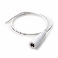 Câble d'alimentation DC 12V avec prise femelle 5,5*2,1 mm à extrémité ouverte, 2 conducteurs, type 5521, pour caméra, certifié CE/FCC