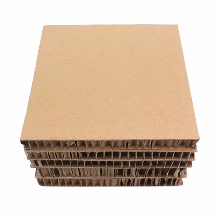 Lightweight Kraft Corrugated Panels Core Sheet Compressed Paper Anti-stress Honeycomb Paper Board