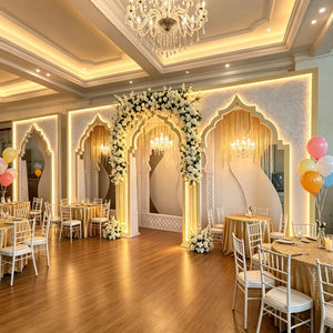 Hot Selling White <b>Pvc</b> Acrylic LED Light <b>Strip</b> Arch Wedding Arch Backdrop with Led Lights for Wedding Stage Decorations - Product Image 2