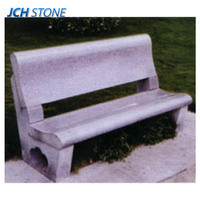 Les bancs extérieurs de pierre de projet de jardin préside le fauteuil naturel de pierre de granit avec le dos