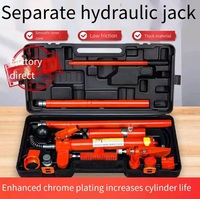 Cric hydraulique portable en acier de 10 tonnes avec hauteur minimale de levage de 75 cm, kit de réparation automobile pour carrosserie, garantie 1 an