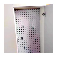 Perakende ve sunumlar için 600*350 Rustproof Metal delikli pano ekran duvar paneli duvar rafları