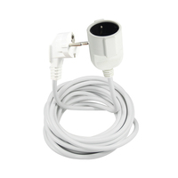 Rallonge électrique 220V EU, câble d'alimentation intérieur/extérieur, prise européenne vers prise européenne, longue rallonge, fil PVC flexible pour la maison, le bureau, les outils