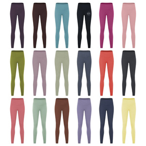 Vendita calda Lady Multi Colors Classic No Front Seam Yoga Pants <span class=keywords><strong>donna</strong></span> burroso Soft Running Gym Leggings <span class=keywords><strong>pantaloni</strong></span> da Yoga a vita alta <span class=keywords><strong>donna</strong></span> - Product Image 4