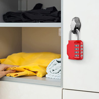 Cadenas à combinaison à 4 chiffres Cadenas étanche à réarmer Cadenas à clé extérieur avec anse durcie pour la porte de la salle de sport scolaire