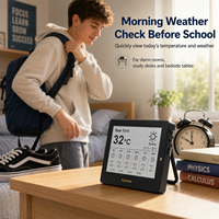 Kylendar Mini Calendrier Météo Intelligent à Écran E-Paper 4,2 pouces pour Bureau d'Étudiant, Dortoir, Vie Scolaire, Prévisions Quotidiennes, Heure, Date, Affichage sur Bureau