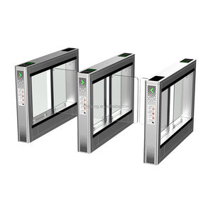 Anti-pizzico cancello oscillante barriera di sicurezza in acciaio inox tornello RFID carta di controllo di accesso indicatore LED per la stazione della metropolitana - Product Image 3