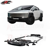 Kit de carrosserie MSY Style en fibre de carbone sèche pour Tesla Cybertruck : Lame avant, diffuseur arrière, jupes latérales et aileron arrière pour un look agressif