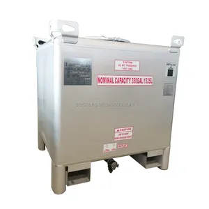 Customize 350 GAL SS304/SS316L Réservoir de stockage de liquide Réservoir fourre-tout IBC en acier inoxydable
