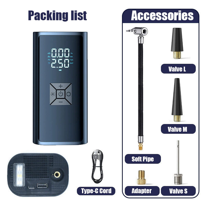 Hongdak 150psi Wireless Mini Car Tyre Electric Portable air Pump for Car air Compressor with LCD Display for Car Tires Inflators