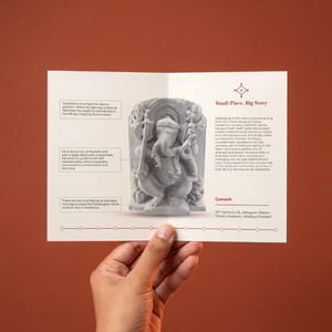 Sculpture de Ganesha |   Réplique d'art de temple du dieu éléphant hindou du Xe siècle, Musée d'art - Product Image 6