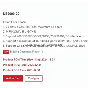 400GE 8-Port แบบบูรณาการ + 8-Port 100GE line Process เราเตอร์ระดับองค์กรพร้อม400GE IP ระบบเครือข่าย + เราเตอร์ระดับองค์กร100GE - Product Image 1