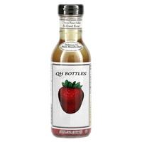Bouteilles en verre à anneau de cou de 8oz 12oz 10oz avec capuchon à rabat en plastique avec trou pour sauce tomate Sauce chaude de piment de barbecue pansement sala