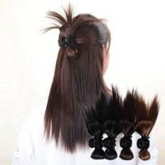 Vague naturelle Os Droite Vague Lâche Noir Pincement Cheveux 8 à 36 Pouces Colonne Vertébrale Paquet Élégant et Sentimental - Product Image 1