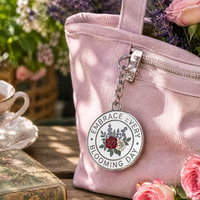 Llaveros de Moda con Diseño de Botánica, Lindos y Suaves, Decoración para Bolsos, Personalizables con Logotipo, Llaveros de Esmalte con Flores