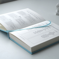 Logo personnalisé de haute qualité imprimé taille B5 avec Journal de planification de couverture en cuir PU bleu