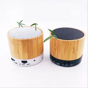 Ecofriendly matière première en bambou téléphone haut-parleur bleu dent haut-parleur
