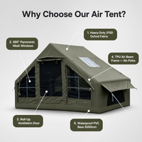 Tente gonflable de haute qualité en tissu Oxford 420D imperméable, grand espace pour le camping en plein air, les voyages et les pique-niques
