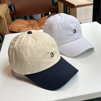 Gorra de Béisbol Simple, Totalmente Blanca, de Algodón, con Bordado de Letra 'E', Corona Suave, 6 Paneles, Ajustable, Unisex, Protección Solar, para Parejas