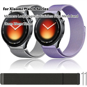 Correa de Repuesto Magnética de Acero Inoxidable para Hombre y Mujer, Correa de <span class=keywords><strong>Malla</strong></span> Milanesa para <span class=keywords><strong>Xiaomi</strong></span> Watch <span class=keywords><strong>5</strong></span>, Pulsera de Metal - Product Image 1