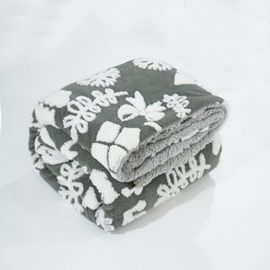 Custom Sherpa <b>Throw</b> Blanket for Couch <b>Grey</b> Snowflakes Blanket, Premium Microfiber,Soft Touch, Plush Fluffy, Warm Cozy - Product Image 2