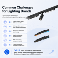 Système d'éclairage sur rail magnétique DALI LED encastré au plafond, spot linéaire dissimulé à faible éblouissement 24V, kit pour salon