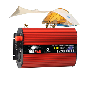 Inversor de Corriente para Auto de 1.2kW con Doble USB, Rojo, 12V a 220V/110V, Salida Única, Monofásico, 50/60Hz, para Encendedor de Cigarrillos - Product Image 1