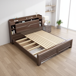 Offres de réduction Style élégant Polissage manuel multiple Surface lisse sans bavures Lits king size en bois massif - Product Image 4