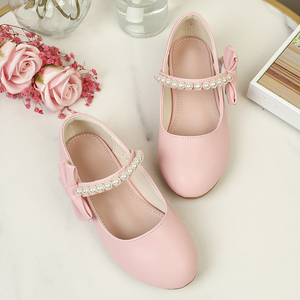 Chaussures de princesse pour filles en gros, chaussures élégantes à nœud argenté pour enfants, chaussures de danse - Product Image 3