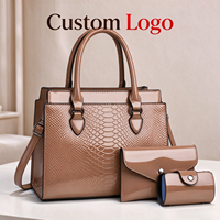 Sac à main de luxe tendance pour femme, ensemble trois pièces haut de gamme, grande capacité, fermeture éclair, chaînes, doubles bretelles