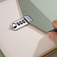 Journal à cadenas personnalisé en gros, carnet d'affaires, journal en cuir souple, journal rechargeable, journal secret inerte avec cadenas codé