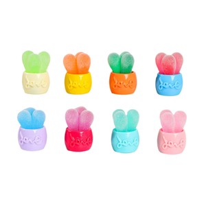 Miniature en résine, succulente floquée, décoration en forme de cœur, pot d'amour, ornement de bureau, artisanat en plastique, décoration intérieure, Printemps 2026 - Product Image 1