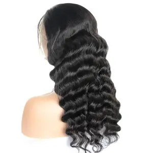Perruque brésilienne Deep Wave naturelle — Lsy, perruque Lace Front Wig, 13x4, cheveux humains, Loose Wave, pre-plucked, avec Baby Hair, densité 150%