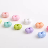 Perles acryliques colorées 50g/sac 5 * 8mm Perles rondes en résine ABS Jouets DIY pour enfants Perles pour bracelets Accessoires faits à la main